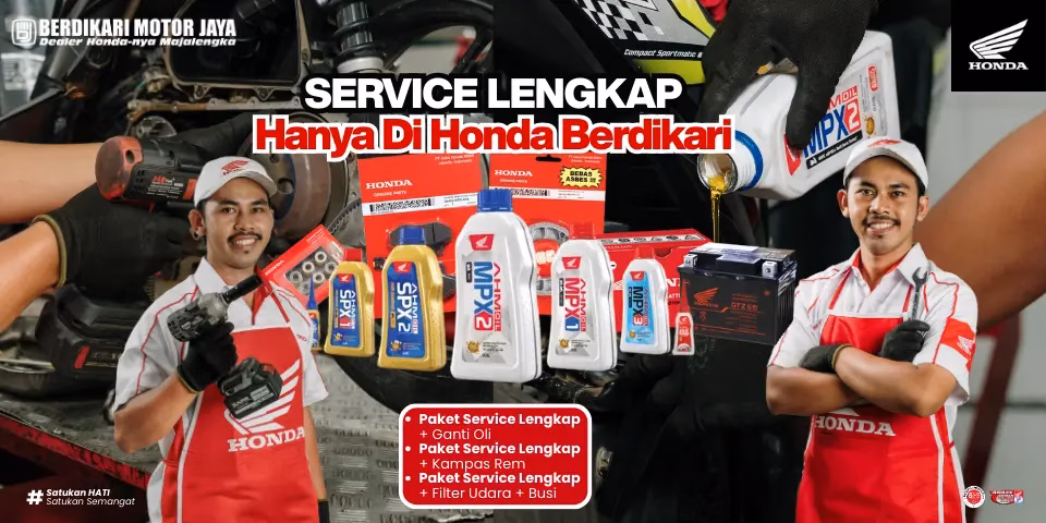 Service Lengkap Motor Honda Hanya di Honda Berdikari Motor Jaya